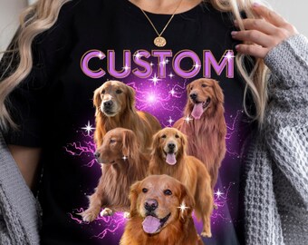 Custom Pet T-Shirt, Retro Dog/Cat Shirt, Personalized Pet Gift