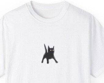 Black Cat Meme Unisex T-shirt, Tee, Top, Graphic Shirt, Cat Lover Gift
