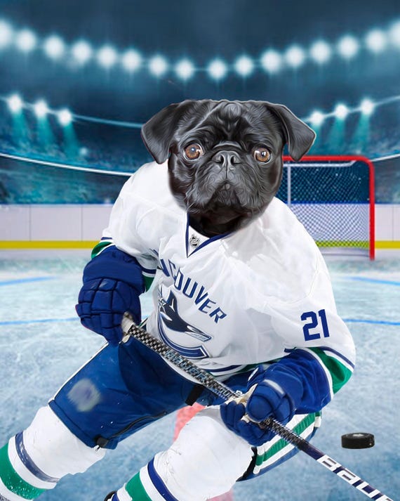Hockey Jersey Dog Canucks Jersey Vancouver Canucks NHL Exctatic