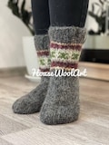 Handmade Wool Socks: Thick, Warm, Cozy - Unisex Christmas USsizes (5–15) product logo