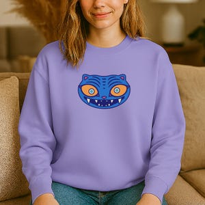Derpy Sweatshirt, Derpy Tiger Zoey Hoodie, KPop Demon Hunters Hoodie, KPDH Tiger Hoodie, Zoey Hoodie from KPDH, Huntrix  - Comfort Colors