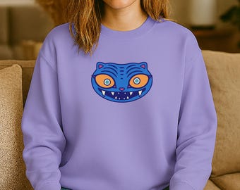 Derpy Sweatshirt, Derpy Tiger Zoey Hoodie, KPop Demon Hunters Hoodie, KPDH Tiger Hoodie, Zoey Hoodie from KPDH, Huntrix  - Comfort Colors