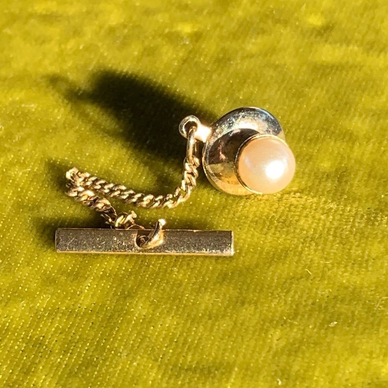 mens pearl tie pin
