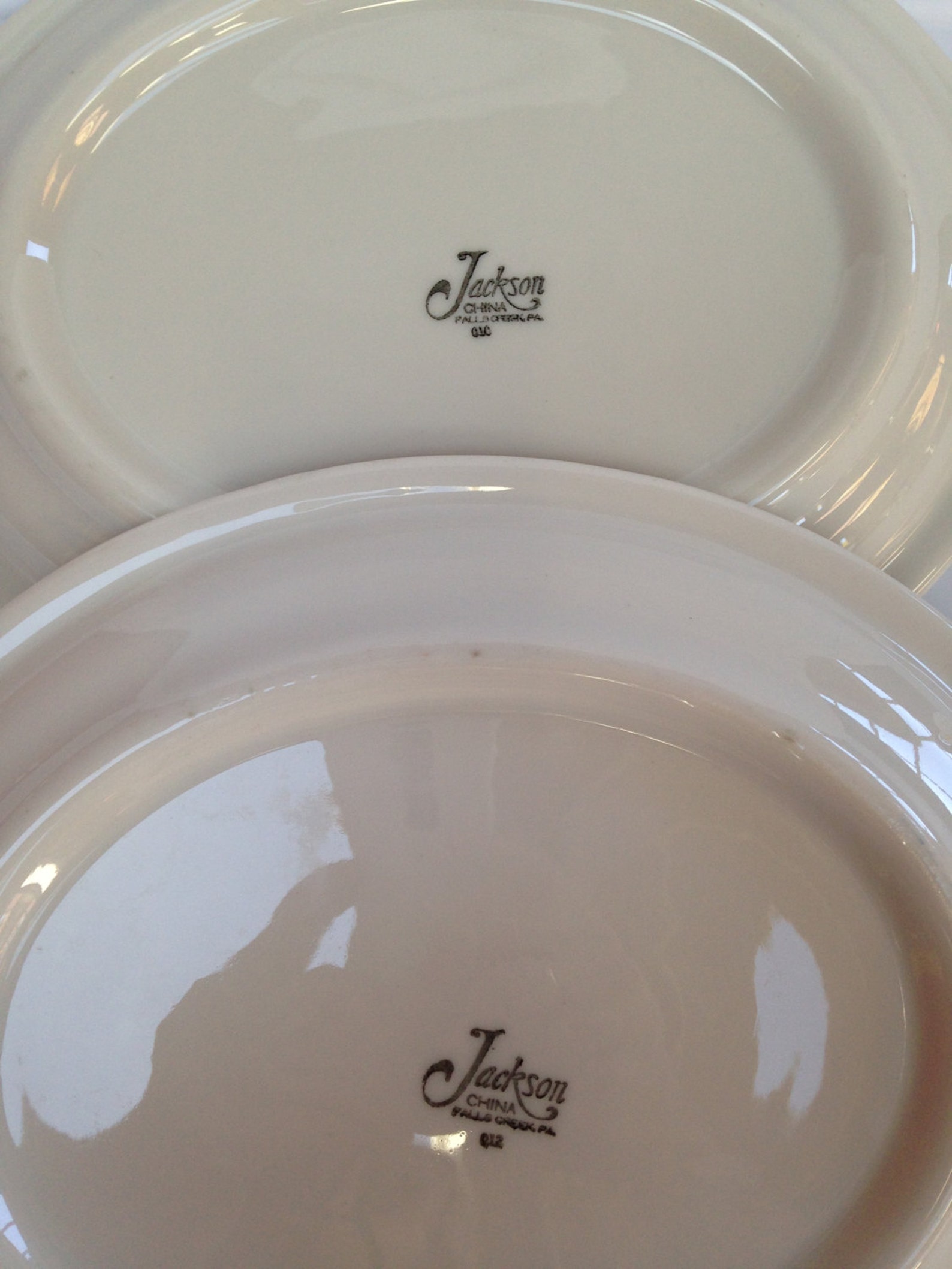 Vintage Jackson China Falls Creek PA oval plates 2 Etsy