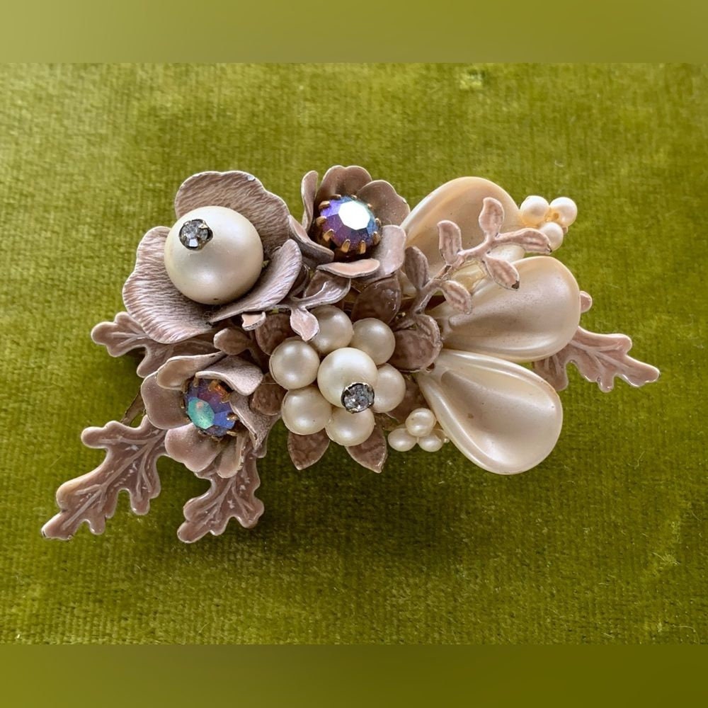Miriam Haskell Brooch - Etsy