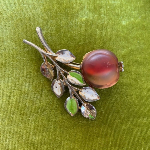 Austrian Fruit Bowl Royal Anne Cherry Brooch