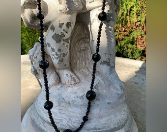 Antique Whitby Jet Mourning Beads 42