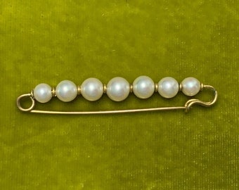 Antique Pearl Bar Pin