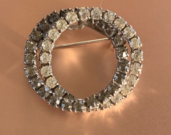 Vintage Double Circle Pin 1940s