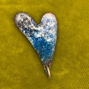 Vintage Enamel Heart Charm Hallmarked