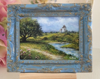 Miniature Fairy Tale Print by Susan Rios, Miniature Framed Art, Miniature Framed Landscape Painting