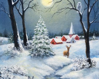 winter scene etsy
