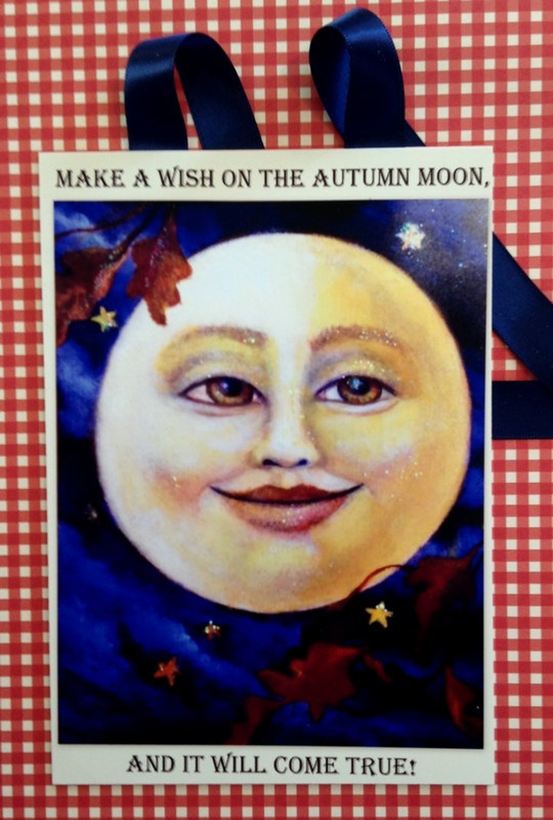 Moon Print Moon Wall Art Moon Card Moon Home Decor Autumn Etsy