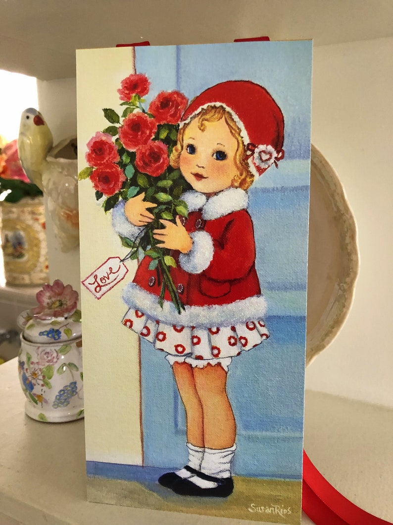 Susan Rios Valentine Art Print Miss Rose Vintage Style Wall Decoration ...