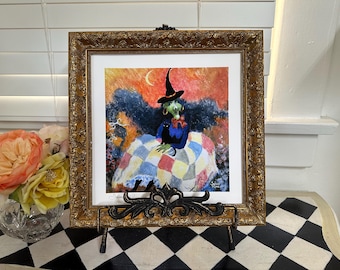 Witch Halloween Decor - Handmade Spooky Season Decoration for Home, Porch, or Party