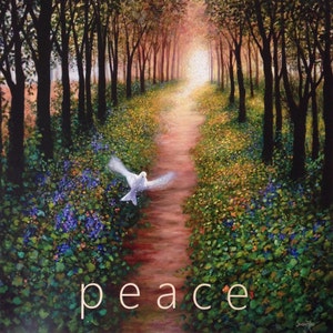 A Path of Peace, Dove of Peace, Spiritual Image, Spiritual Art, White Dove of Peace, Inspirational Art, Religious Art