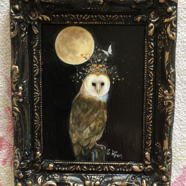 Owl Art Print Etsy