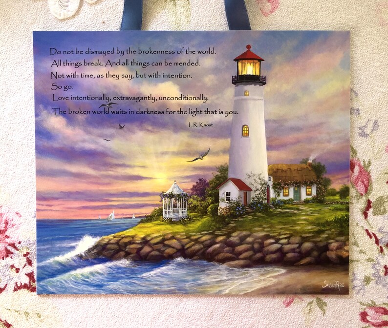 Inspirational Quote Lighthouse Art Print Lighthouse at | Etsy