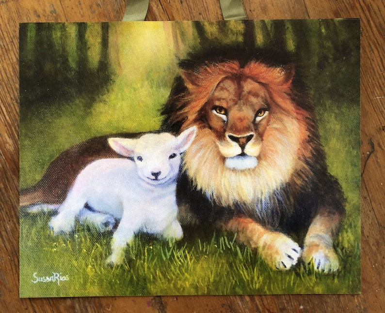 The Lion and the Lamb Art Print Lion and Lamb Image by Susan Etsy