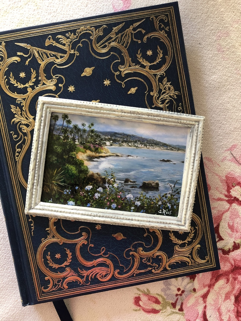 Laguna Coastline Art Print Miniature Framed Laguna Beach Etsy
