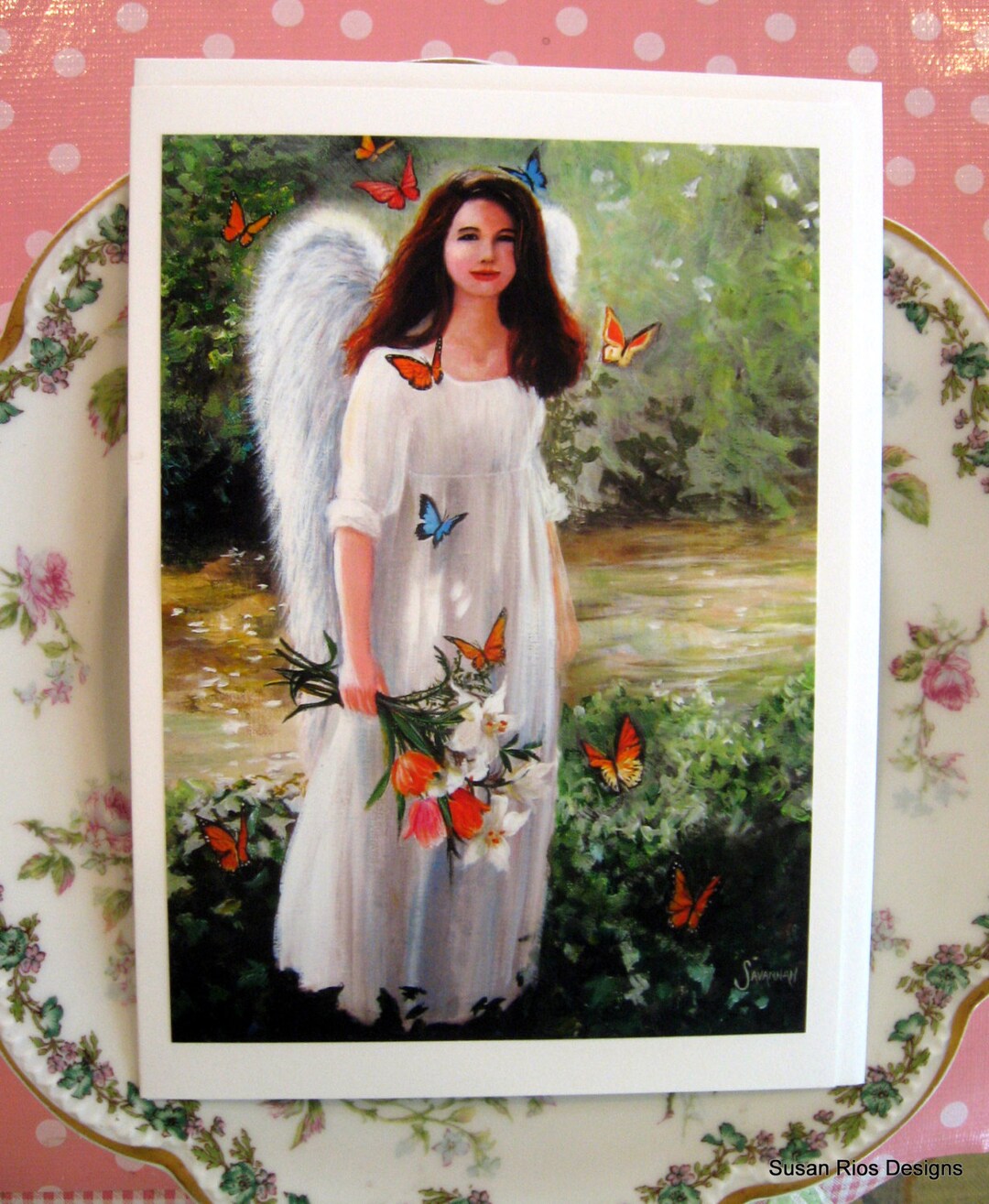 Butterfly Angel Greeting Card - Etsy