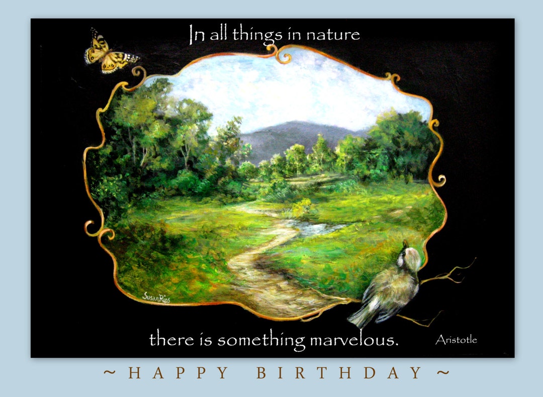 Buy Happy Birthday Nature and Bird Card Online in India - Etsy