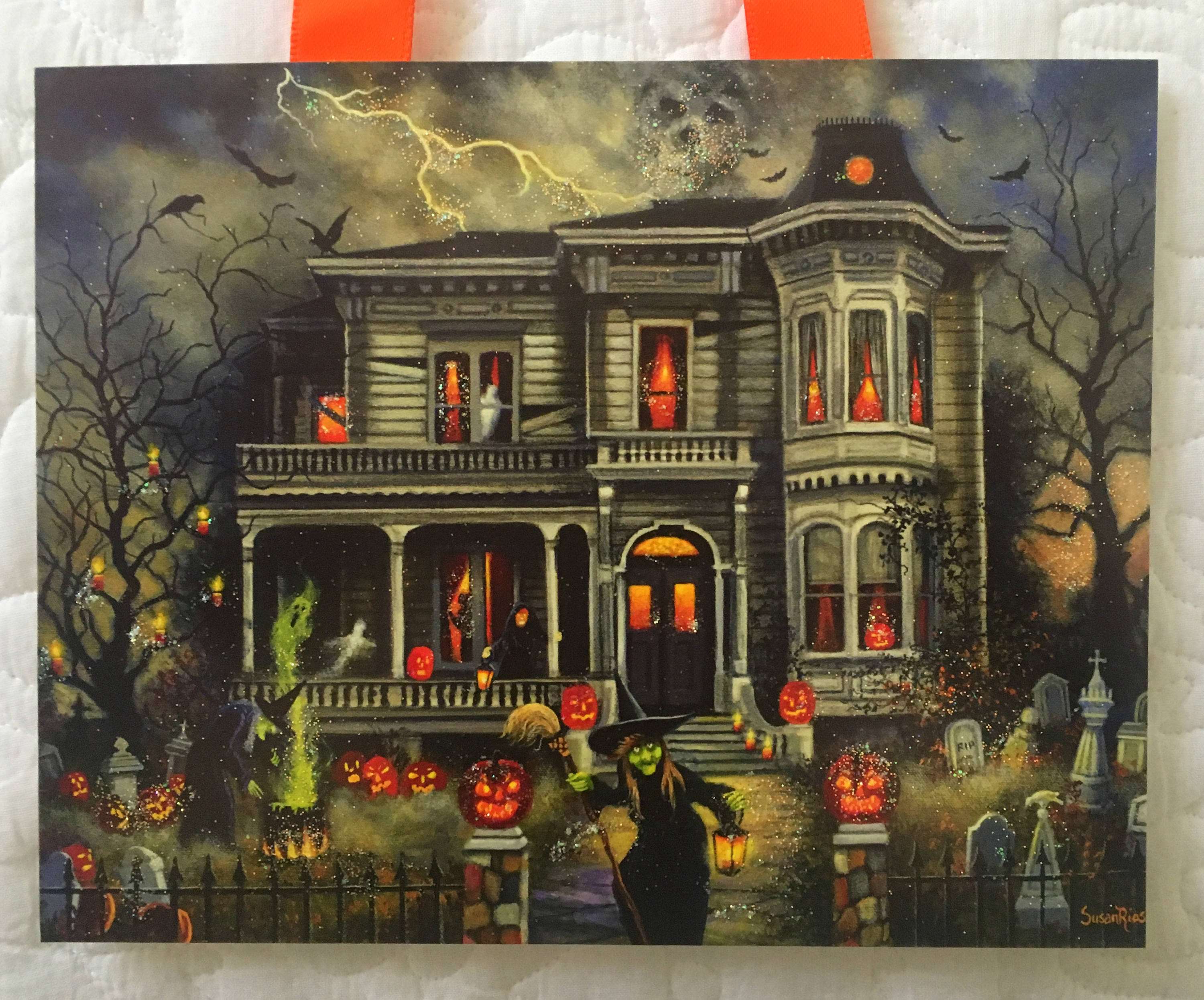 Halloween Wall Art Halloween Print Halloween Haunted House Etsy
