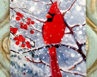 Glass Sculptures & Figurines Art & Collectibles Red Cardinal artist ...