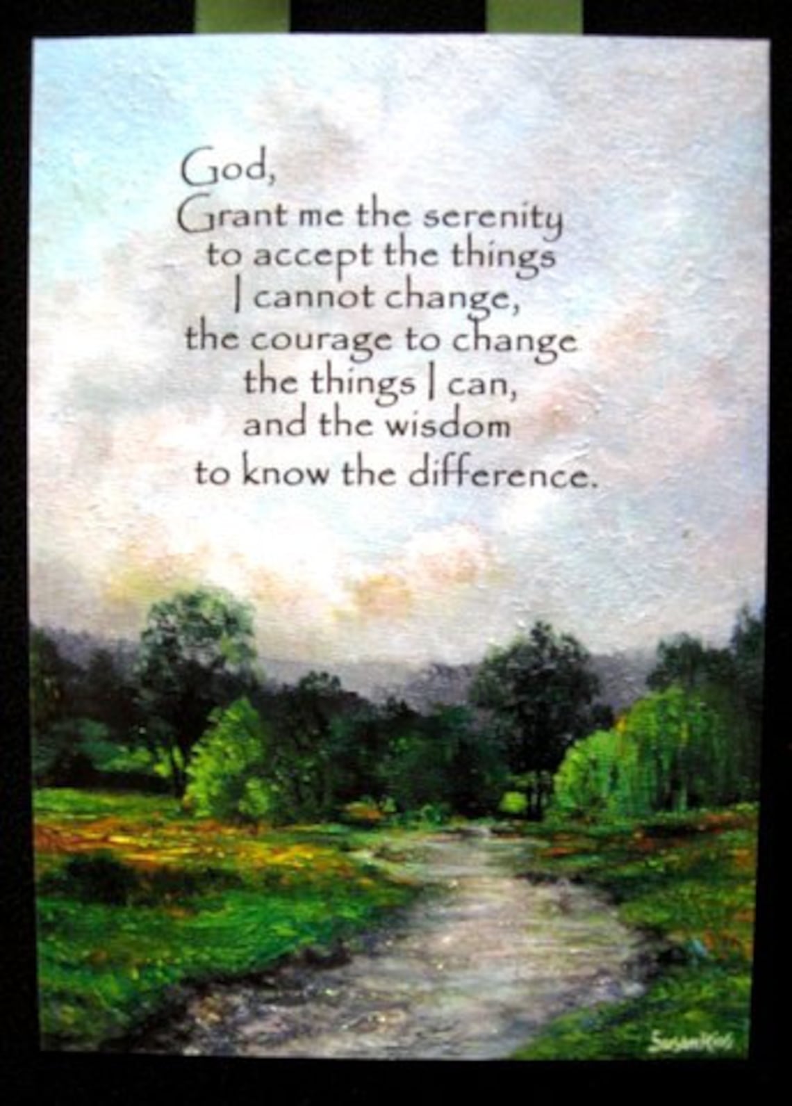 serenity prayer print serenity prayer card aa prayer etsy