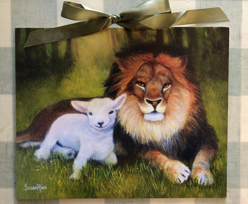 The Lion and the Lamb Art Print Lion and Lamb Image by Susan Etsy