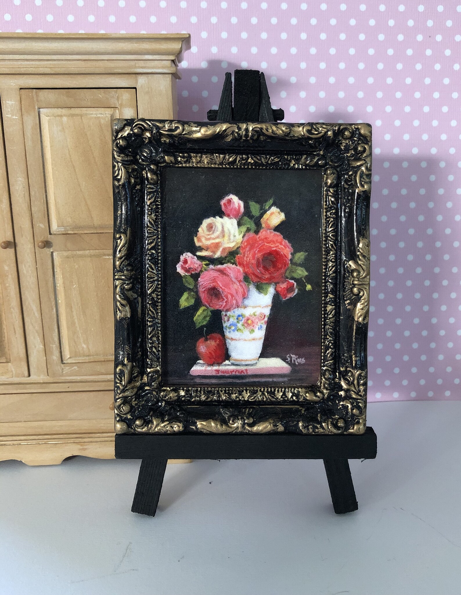 Miniature Rose Print by Susan Rios, Floral Miniature Art, Roses in ...