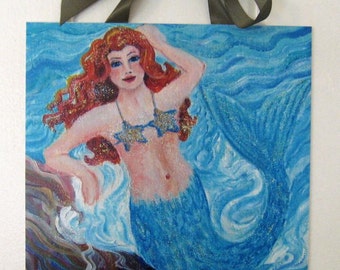 Mermaid Print, Mermaid Art, Mermaid Decor, Mermaid Wall Decor, Mermaid Card