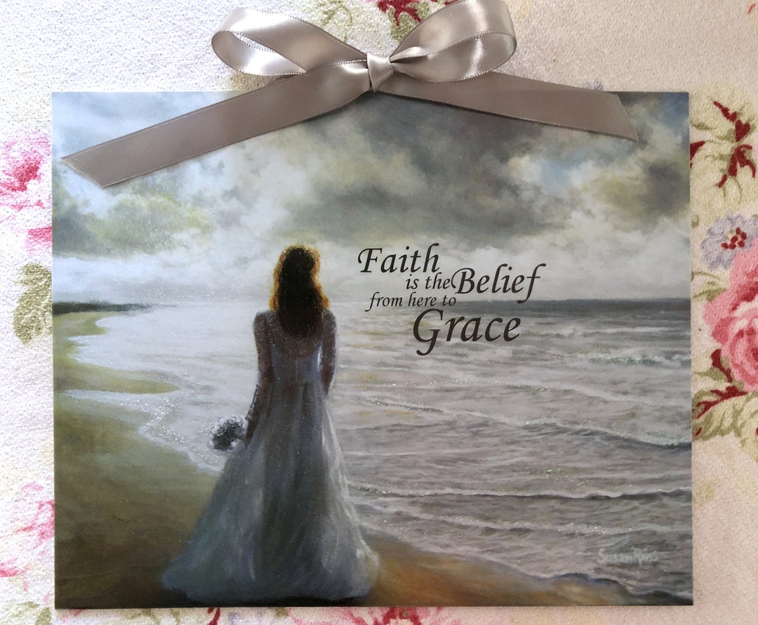 Faith A Rios Faith Quote Art Print by Susan Rios: Inspirational Seascape - Etsy