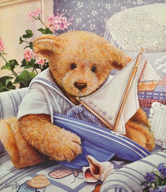 Teddy Bear Art Print Teddy Bear Art Teddy Bear Decor Teddy Bear Home Decor Teddy Bear Wall Art Vintage Teddy Bear Etsy