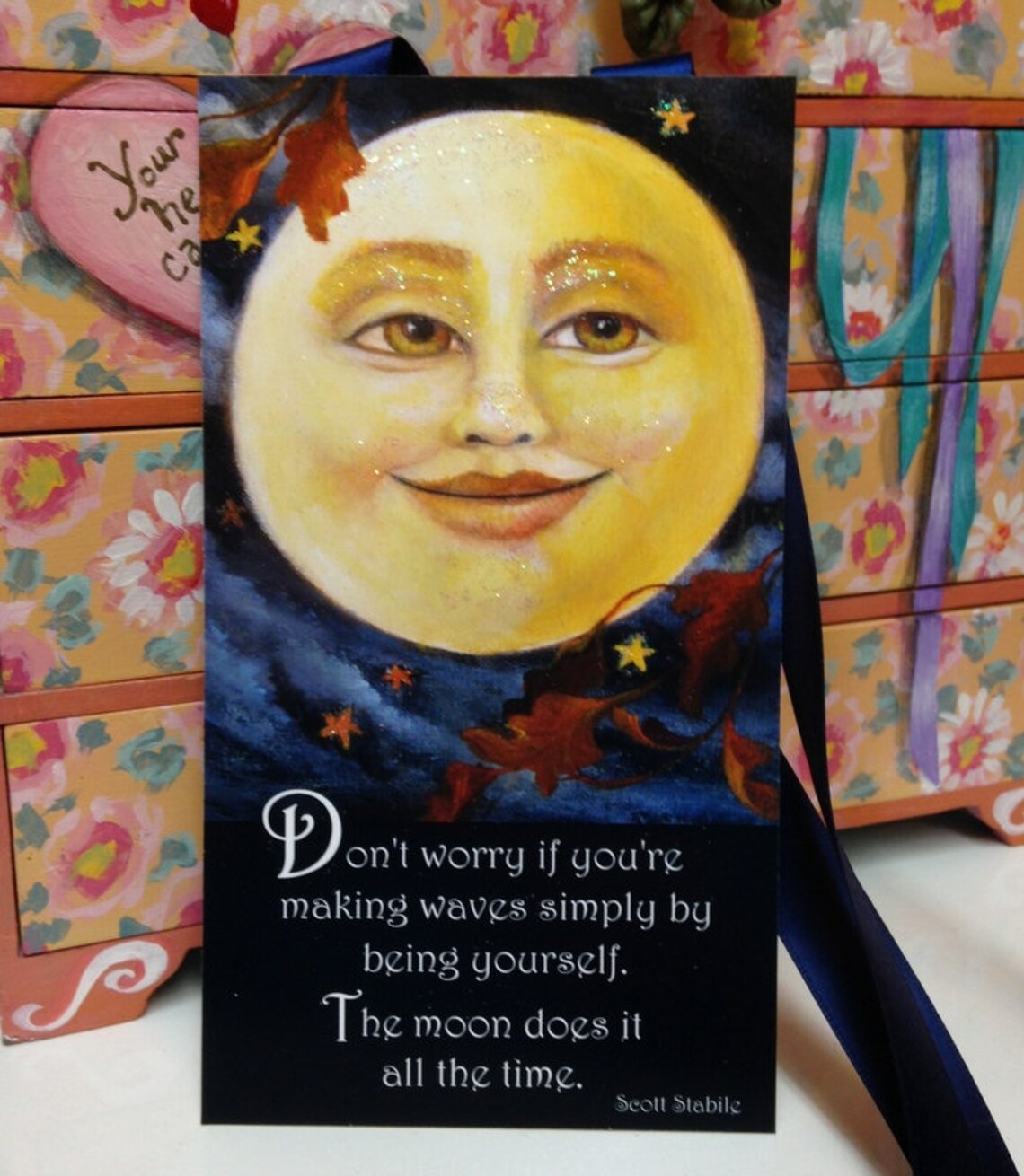 Full Moon Print Man in the Moon Art Moon Decoration Full Etsy