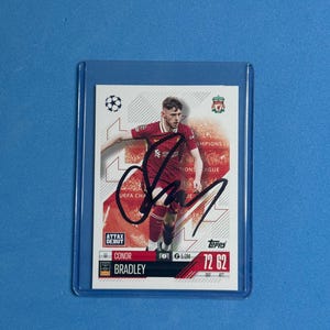 Conor Bradley signierte Match Attax Karte mit COA
