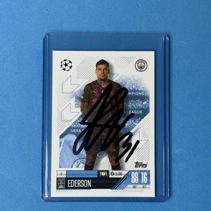 Ederson signierte Match Attax Karte mit COA