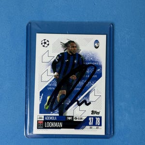 Ademola Lookman signierte Match Attax Karte mit COA