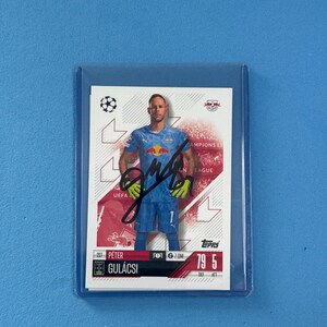 Peter Gulacsi signierte Match Attax Karte mit COA