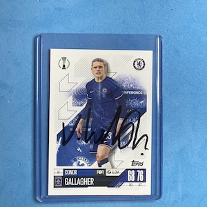 Conor Gallagher signierte Match Attax Karte mit COA