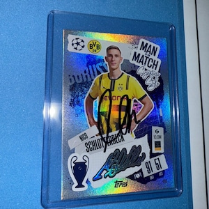 Herrlich von Niko Schlotterbeck signierte Match Attax Karte mit Echtheitszertifikat