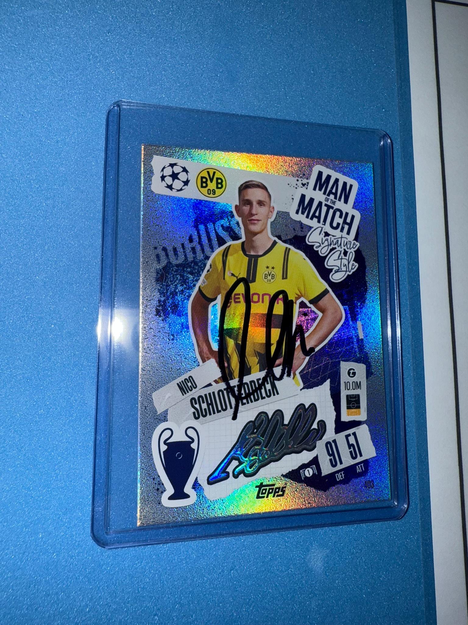 Nico Schlotterbeck Signed Match Attax Card With COA - Etsy