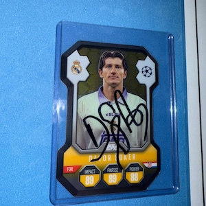 Davor Suker signierte Match Attax Karte mit COA