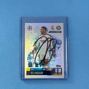 Jude Bellingham signierte Match Attax Karte mit COA