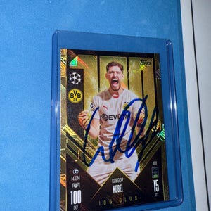 greg gröbel signierte Match Attax Karte mit Echtheitszertifikat