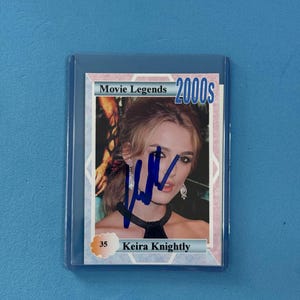 Keira Knightly signierte Sammelkarte 'Movie Legends' Sammelkarte mit COA