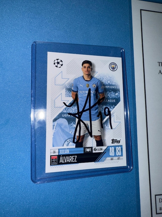 Julian Alvarez Signed Match Attax Card With COA - Etsy