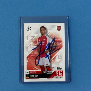 Jurrien Timber signierte Match Attax Karte mit COA