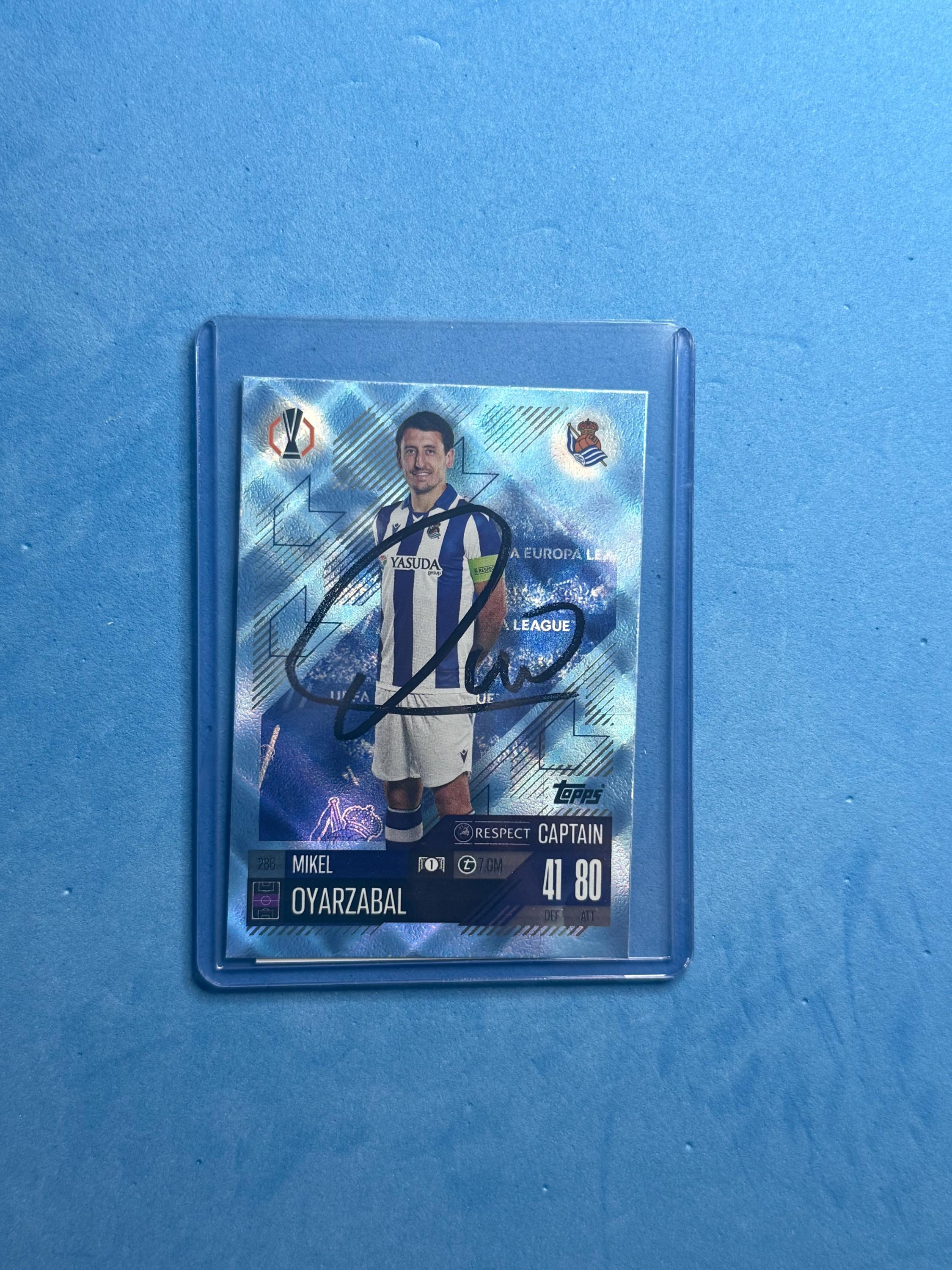 Mikel Oyarzabal Signed Match Attax Card with COA