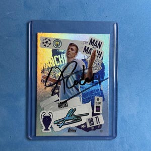 Von Rodri signierte Match Attax Karte mit COA